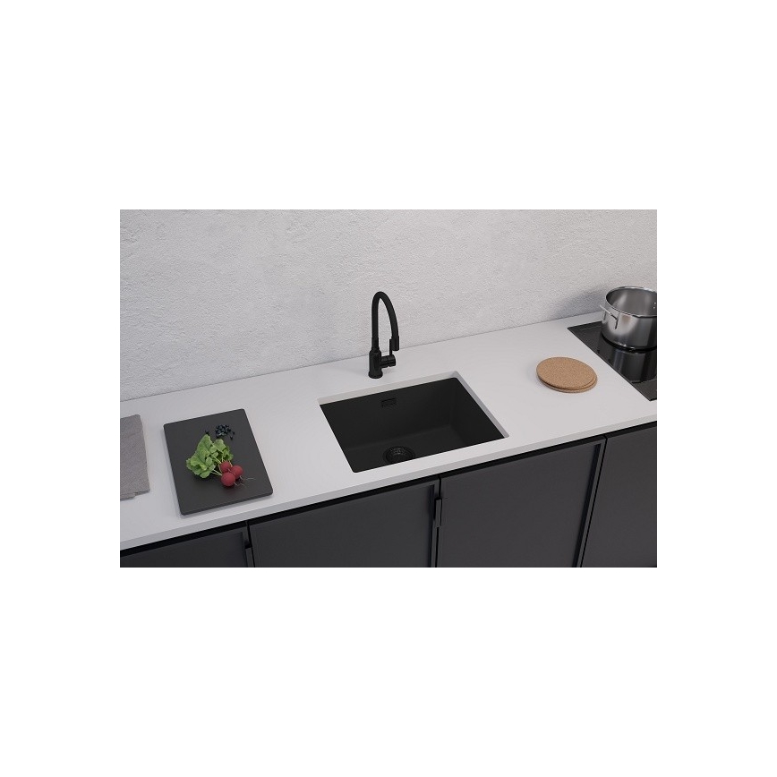 ALVEUS 1150057 - Νεροχύτης κουζίνας OMNI 55x45 cm γρανίτης/μαύρο