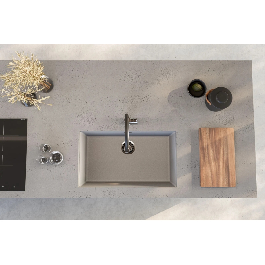 ALVEUS 1150058 - Νεροχύτης κουζίνας OMNI 75x45 εκ., γρανιτένιος/λευκός