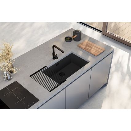 ALVEUS 1150064 - Νεροχύτης κουζίνας OMNI 75x45 cm γρανιτένιος/μαύρος