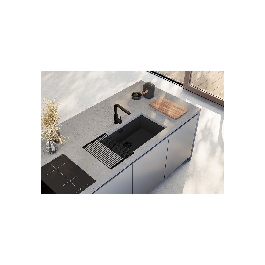 ALVEUS 1150064 - Νεροχύτης κουζίνας OMNI 75x45 cm γρανιτένιος/μαύρος