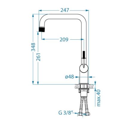 ALVEUS 1150763 - Μπαταρία κουζίνας FLORA 34,8 cm χαλκός