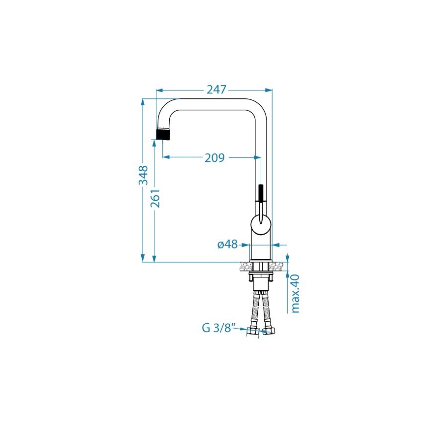 ALVEUS 1150763 - Μπαταρία κουζίνας FLORA 34,8 cm χαλκός