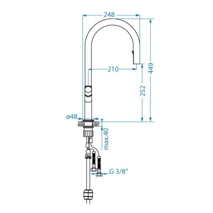 ALVEUS 1150776 - Μπαταρία κουζίνας SWAN 44,9 cm χρυσό