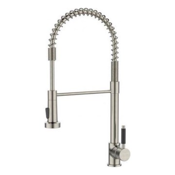 ALVEUS 1150886 - Μπαταρία νεροχύτη με ευέλικτο βραχίονα και ντους URBAN 47,1 εκ. σατινέ