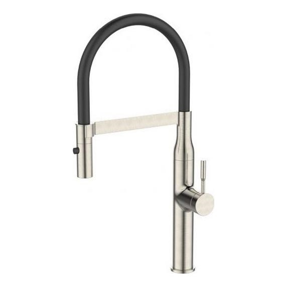 ALVEUS 1150892 - Μπαταρία νεροχύτη με ευέλικτο βραχίονα και ντους MIRAGE 49,5 εκ. σατινέ