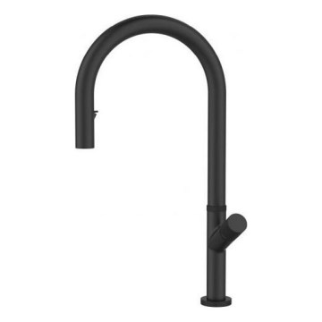 ALVEUS 1150908 - Μπαταρία κουζίνας με ντους SWAN 44,9 cm μαύρο