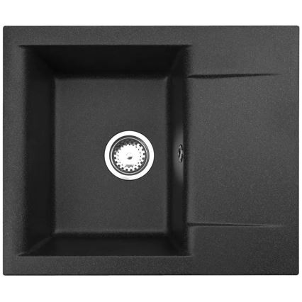 ALVEUS SETA23197 - Νεροχύτης κουζίνας CADIT 59x50 cm + μίκτης νεροχύτη με ευέλικτο στόμιο MINTAS 34 cm γρανιτένιος/ματ μαύρο