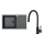 ALVEUS SETA23232 - Εργαστηριακός νεροχύτης CADIT 86x50 cm + βρύση με ευλύγιστο χερούλι MINTAS 34 cm γρανίτη/ματ μαύρος