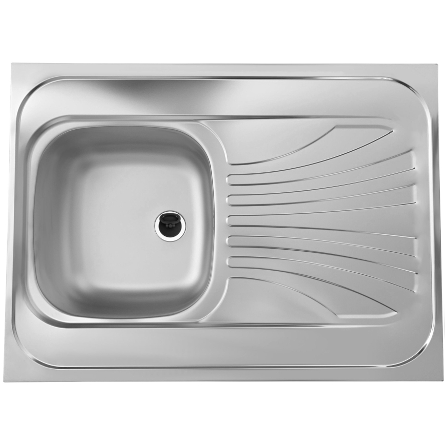 ALVEUS SETA24019 - Νεροχύτης Κουζίνας CLASSIC 80x60 cm + μπαταρία νεροχύτη με εύκαμπτο βραχίονα MINTAS 34 cm βουρτσισμένο ανοξείδωτο/μαύρο