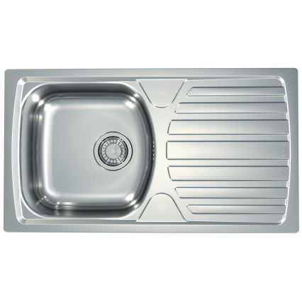 ALVEUS SETA259 - Κουζίνα νεροχύτη BASIC 78x43,5 cm + βρύση RIVIERA 14,8 cm ματ/γυαλισμένο χρώμιο