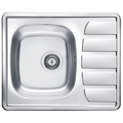 ALVEUS SETA265 - Νεροχύτης κουζίνας ZOOM 61,5x50 cm + μπαταρία νεροχύτη RIVIERA 14,8 cm σατέν/γυαλιστερό χρώμιο