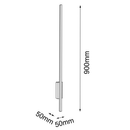 Amplex - Φωτιστικό τοίχου LED LED/3,8W/230V χρυσό/μαύρο