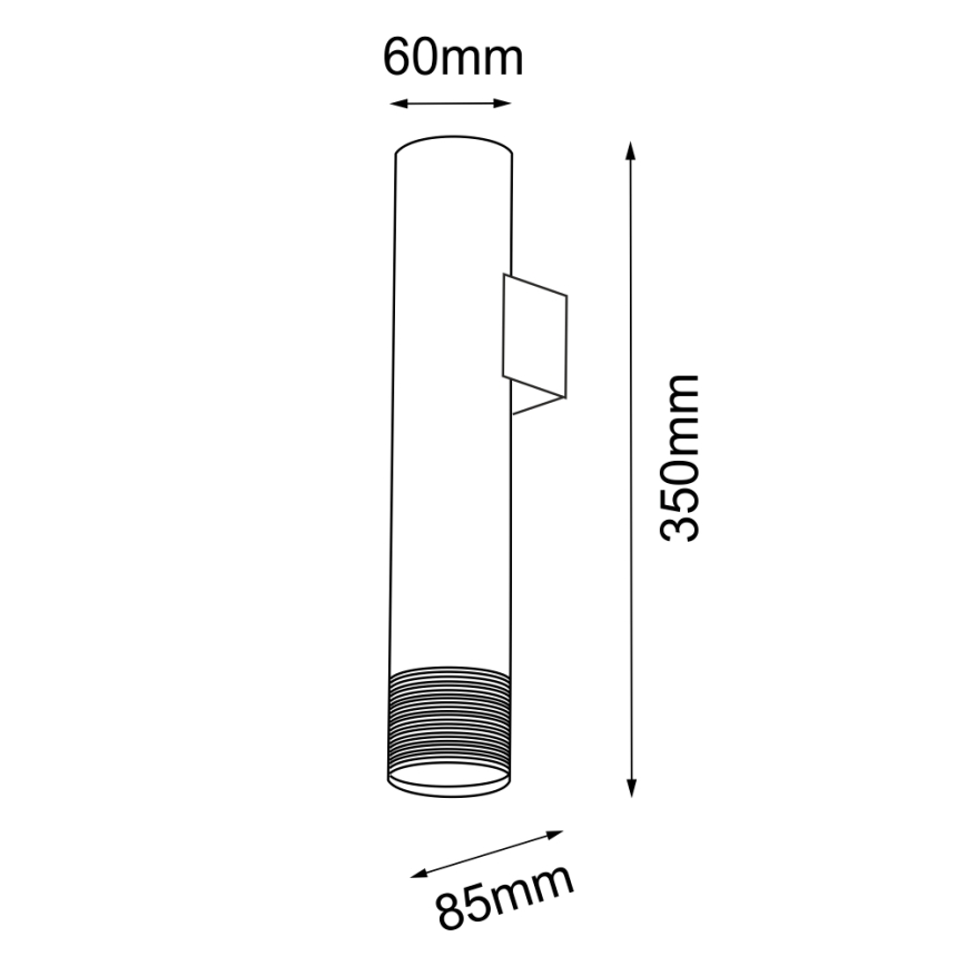 Amplex - Φωτιστικό τοίχου 1xGU10/15W/230V