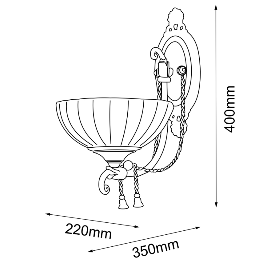 Amplex - Φωτιστικό τοίχου 1xE27/10W/230V