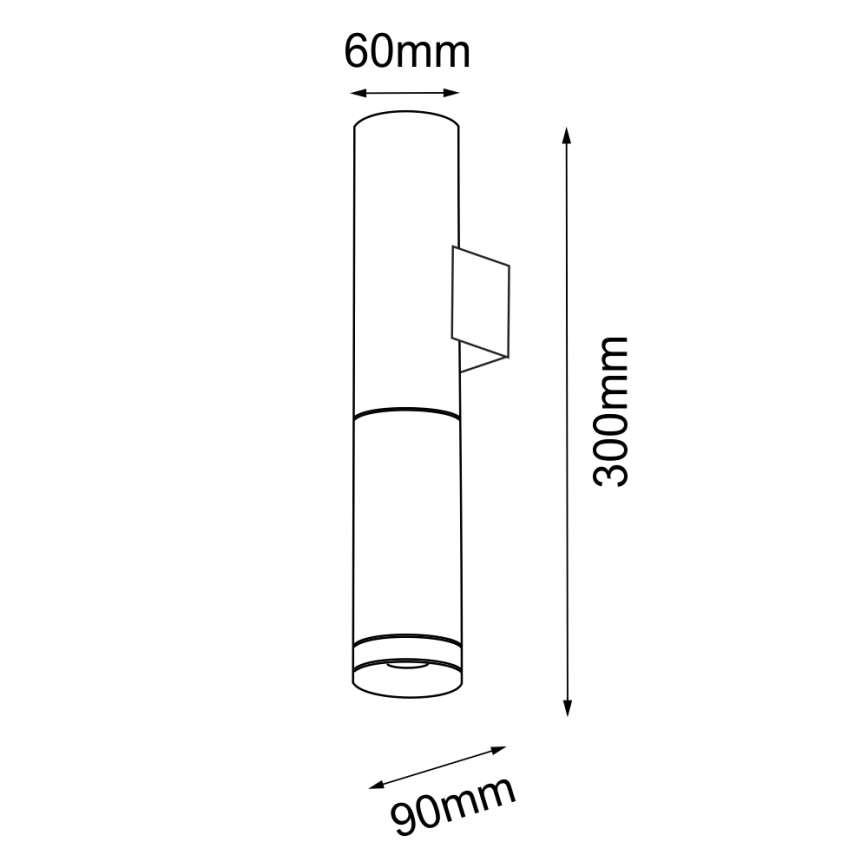 Amplex - Φωτιστικό τοίχου 1xGU10/15W/230V