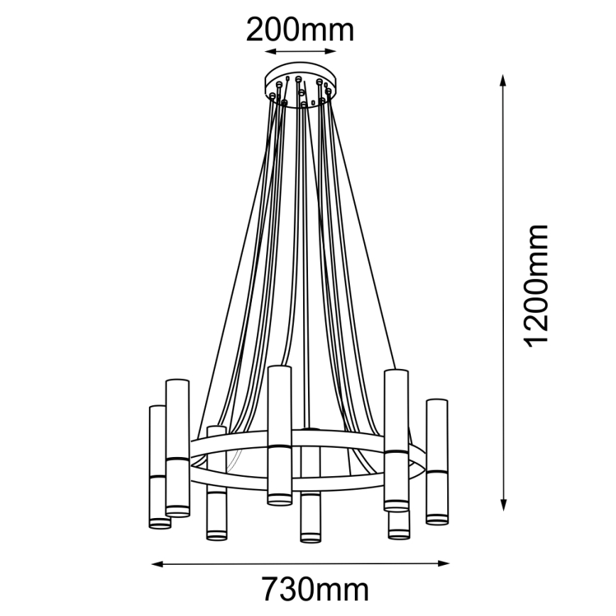 Amplex - Πολύφωτο κρεμαστό 6xGU10/15W/230V