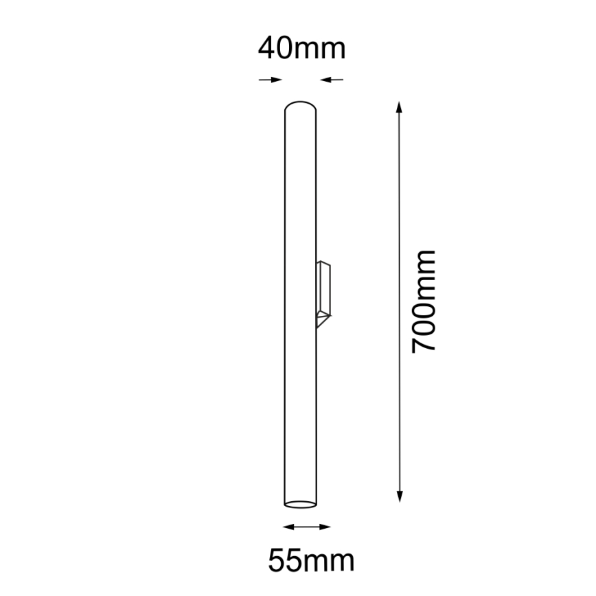 Amplex - Φωτιστικό τοίχου 2xGU10-MR11/15W/230V μαύρο/ορείχαλκος