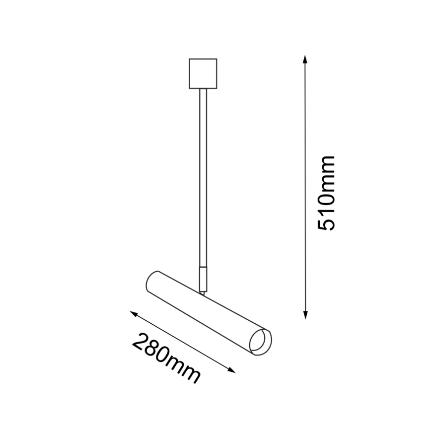 Amplex - Κρεμαστό φωτιστικό 1xGU10-MR11/15W/230V μαύρο/ορείχαλκος