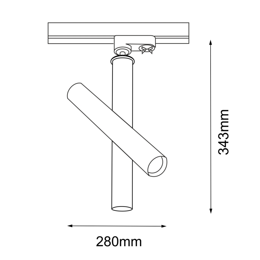 Amplex - Σποτ για σύστημα ράγας 1xGU10-MR11/15W/230V λευκό/ορείχαλκος