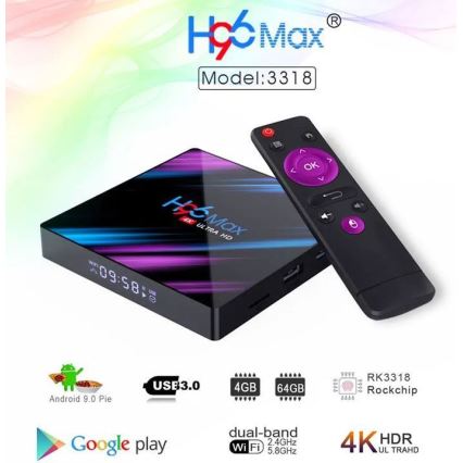 Android TV box SMART 4GB RAM 4K Wi-Fi + τηλεχειριστήριο