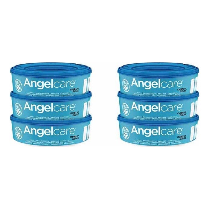 Angelcare - Ανταλλακτικές κασέτες για κάδο απόρριψης πανών 6 τμχ