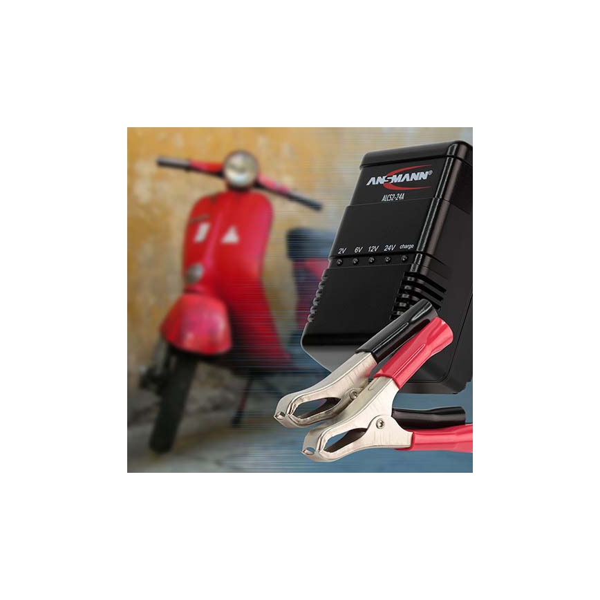 Ansmann 03723 ALCS 2-24A - Φορτιστής μπαταρίας μολύβδου-οξέος 2-24V/2,4-24Ah