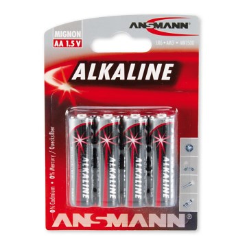 Ansmann 09629 LR6 AA RED - 4 τμχ αλκαλικές μπαταρίες 1,5V