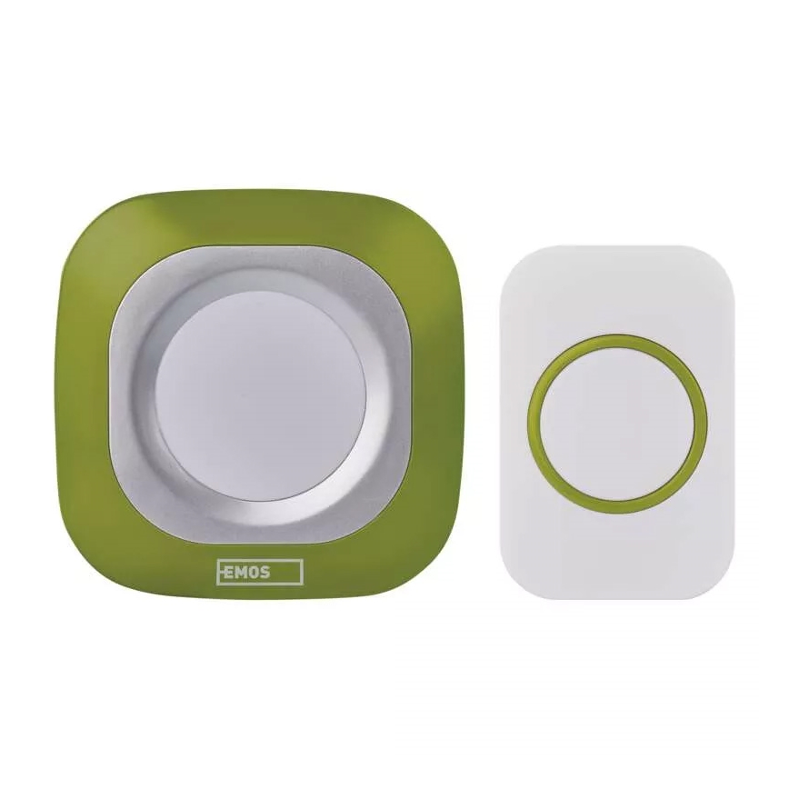 Ασύρματη κουδούνι για πρίζα 230V + 1xCR2032 IP44 πράσινο
