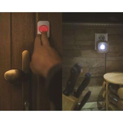 Ασύρματη κουδούνι για πρίζα 230V + 1xCR2032 IP44 γκρι