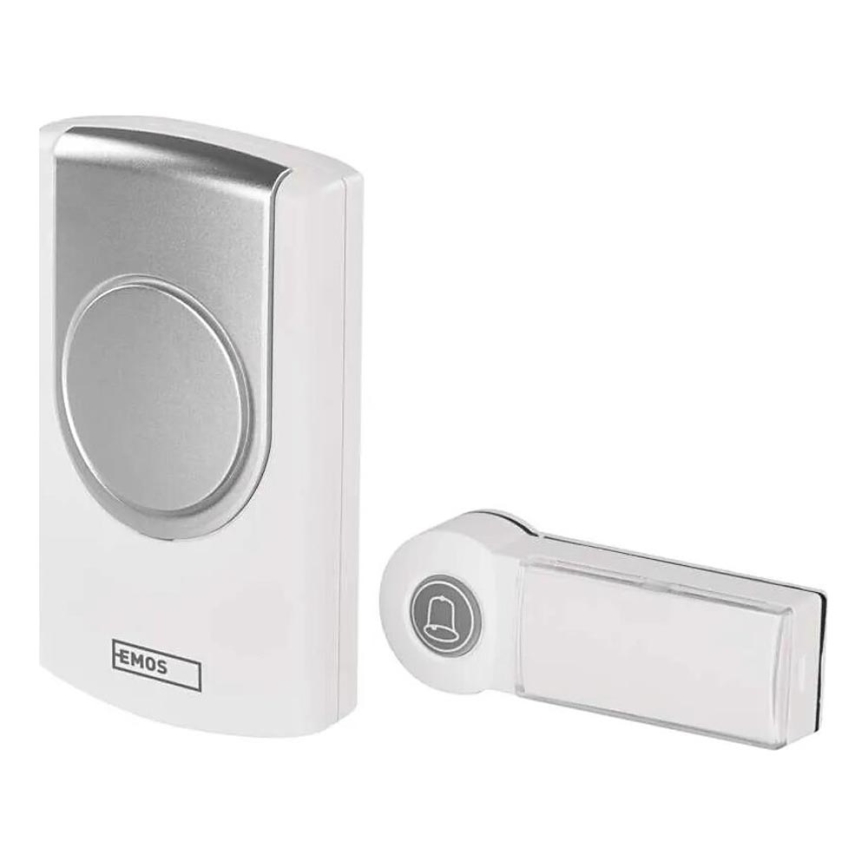 Ασύρματο κουδούνι 3xAA/1xCR2032 IP44 λευκό/ασημί