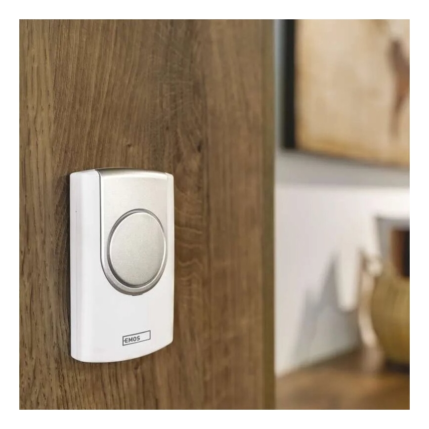 Ασύρματο κουδούνι 3xAA/1xCR2032 IP44 λευκό/ασημί