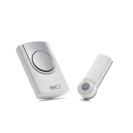 Ασύρματο κουδούνι 3xAA/1xCR2032 IP44 λευκό/ασημί