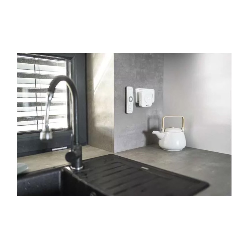 Ασύρματο κουδούνι πρίζας 230V IP44 λευκό