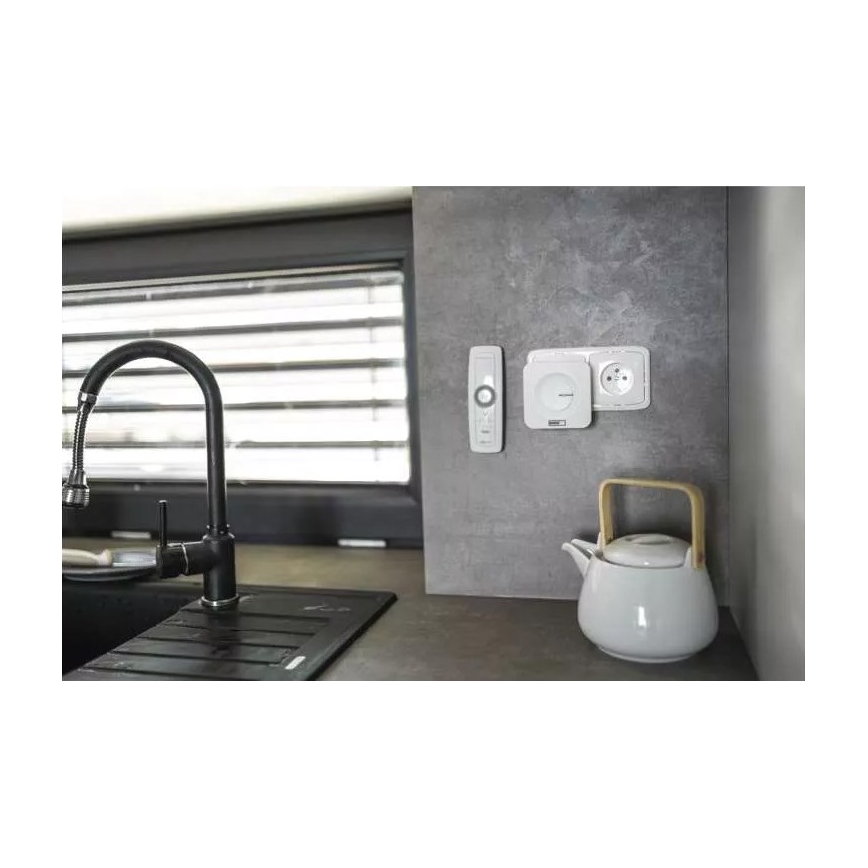 Ασύρματο κουδούνι πρίζας 230V IP44 λευκό