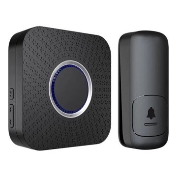 Ασύρματο κουδούνι πόρτας kinetic 230V μαύρο