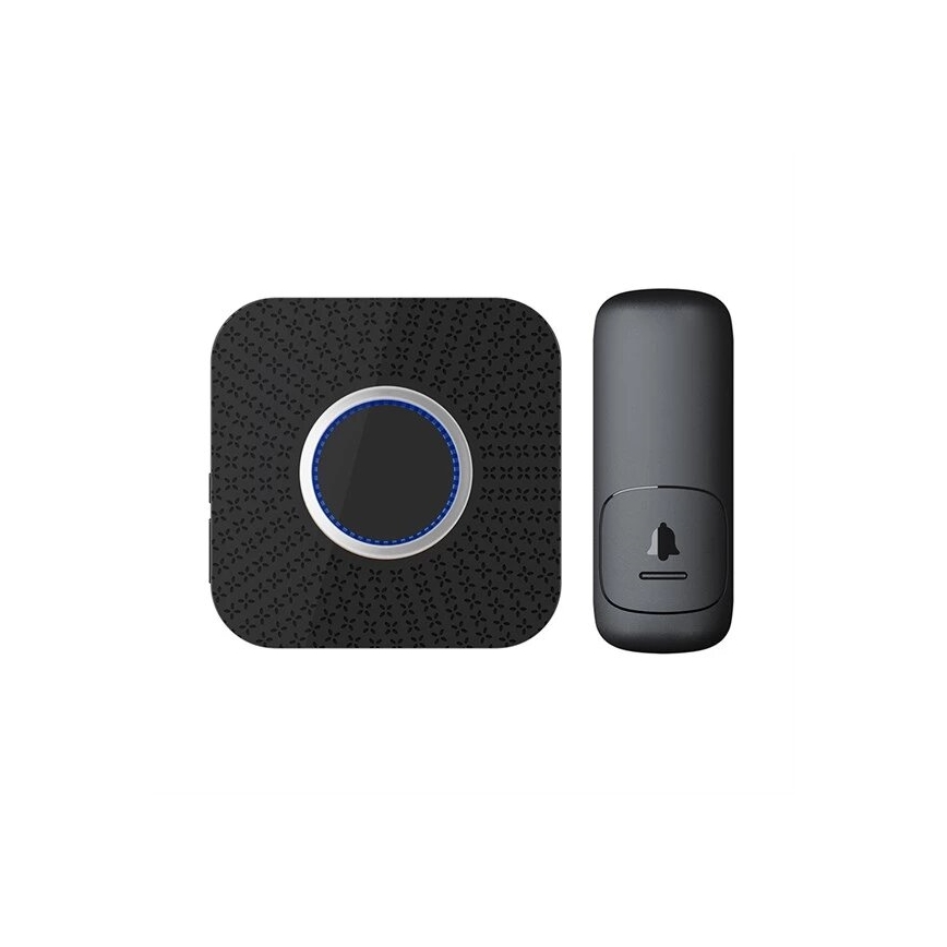 Ασύρματο κουδούνι πόρτας kinetic 230V μαύρο