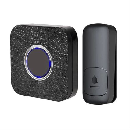 Ασύρματο κουδούνι πόρτας kinetic 230V μαύρο