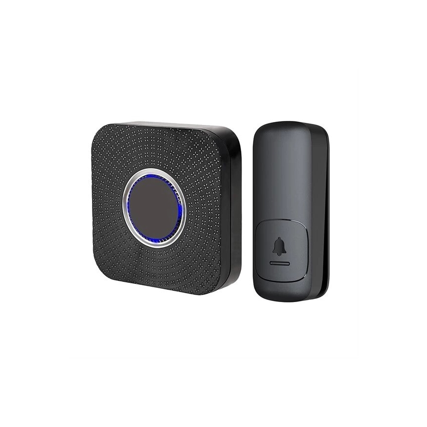 Ασύρματο κουδούνι πόρτας kinetic 230V μαύρο