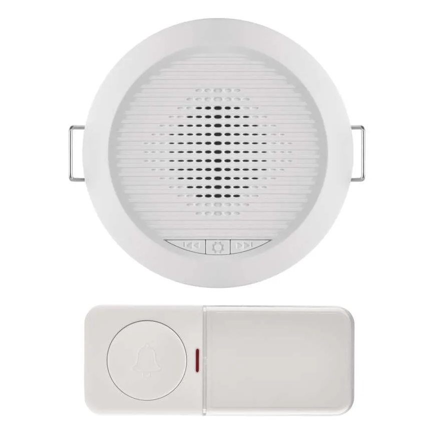 Ασύρματο εντοιχιζόμενο κουδούνι 230V + 1xCR2032 λευκό