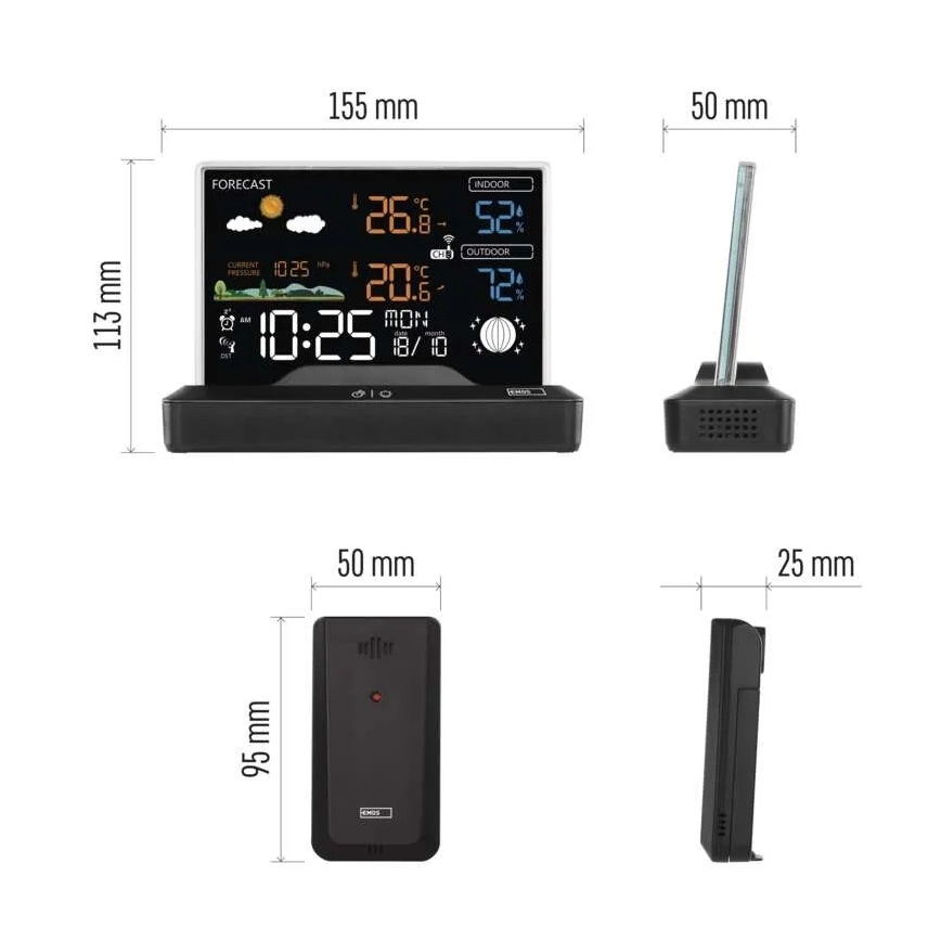 Ασύρματος μετεωρολογικός σταθμός 5V/2xAAA + 2xAAA