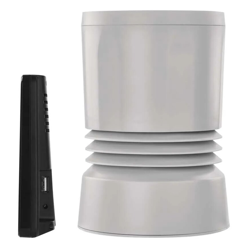 Ασύρματος μετεωρολογικός σταθμός με έγχρωμη οθόνη LCD και πλουβιόμετρο 3xAAA μαύρο