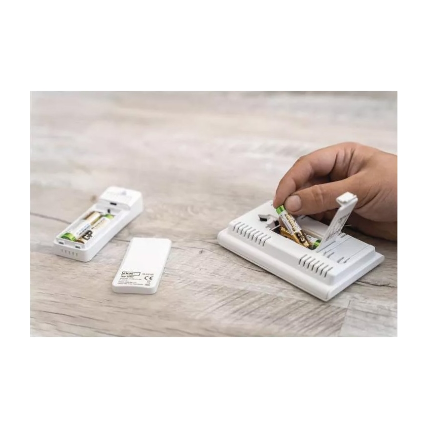 Ασύρματος μετεωρολογικός σταθμός με ξυπνητήρι 2xAAA + 2xAA λευκό