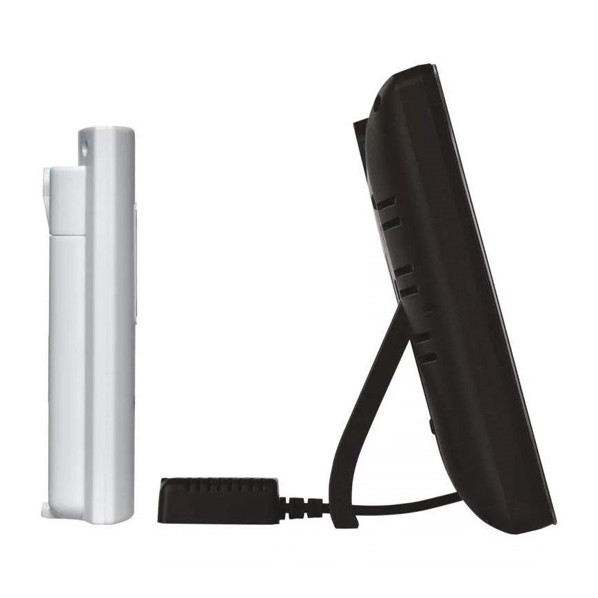 Ασύρματος μετεωρολογικός σταθμός με ξυπνητήρι 5V/3xAAA + 2xAAA μαύρο