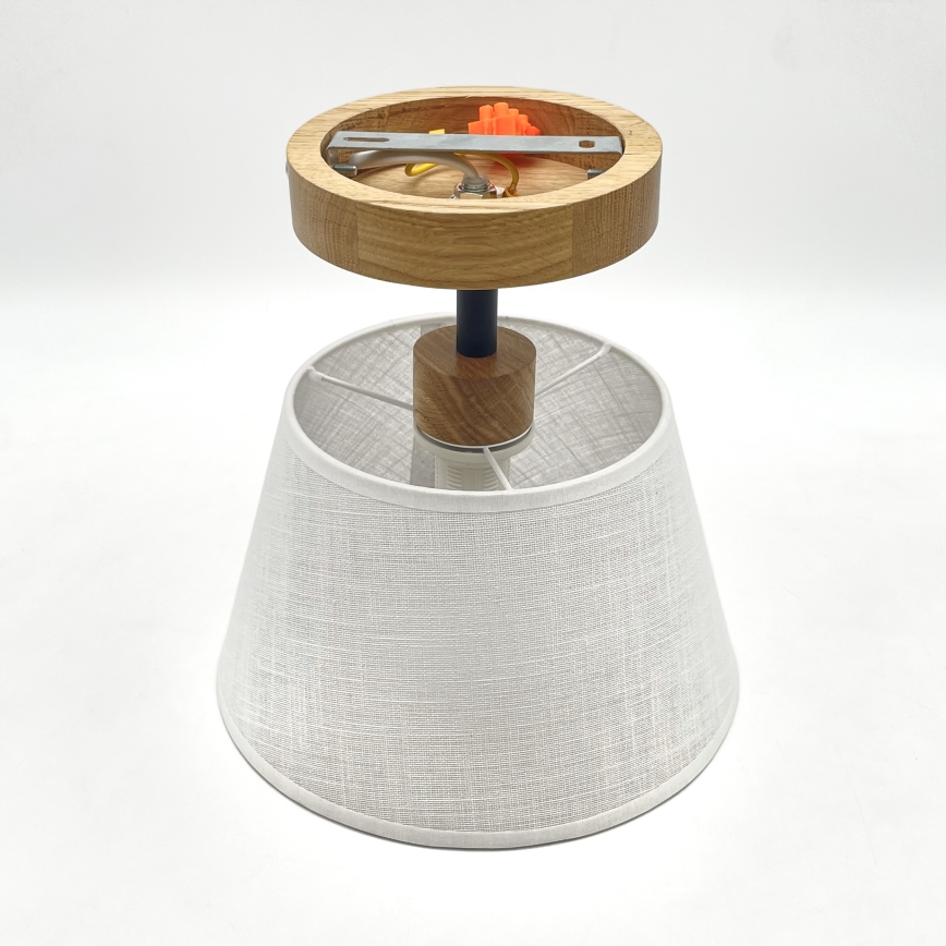 Πλαφονιέρα ANTONIO 1xE14/60W/230V λευκό/δρυς