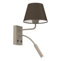 Απλίκα ARDEN 1xE27/15W/230V + 1xG9/8W μπεζ/καφέ
