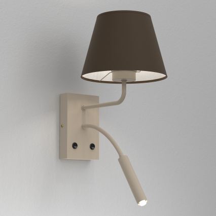Απλίκα ARDEN 1xE27/15W/230V + 1xG9/8W μπεζ/καφέ