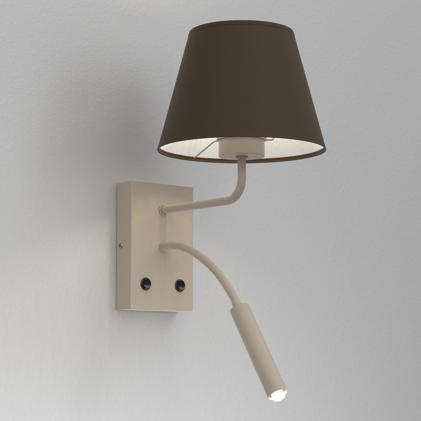 Απλίκα ARDEN 1xE27/15W/230V + 1xG9/8W μπεζ/καφέ