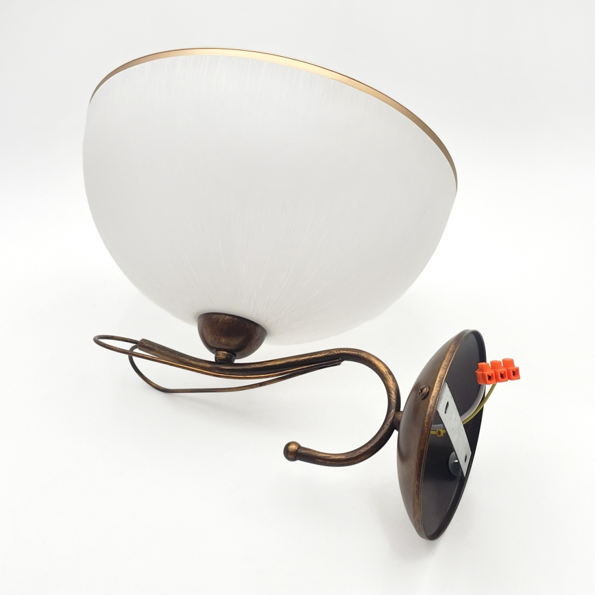 Απλίκα COBRA 1xE27/60W/230V μπρονζέ/πατίνα