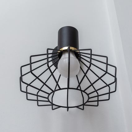 Απλίκα SOLANO 1xE27/15W/230V μαύρο/χρυσό