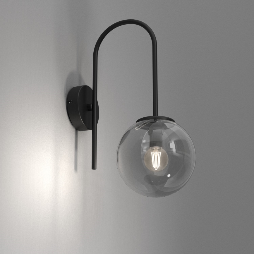 Απλίκα τοίχου CAMBRIDGE 1xE14/60W/230V μαύρο